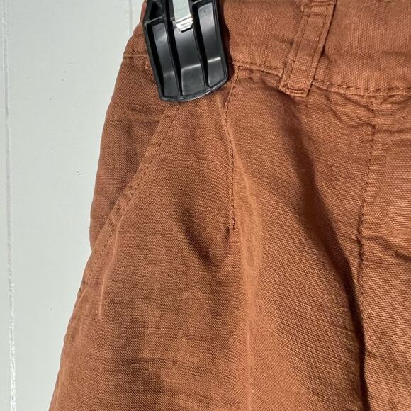 Ciesse Linen blend high waist brown gold women’s shorts EU size 40 - Picture 5 of 10